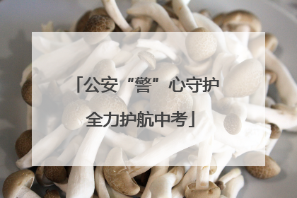 公安“警”心守护 全力护航中考