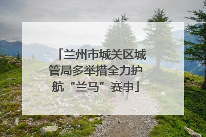 兰州市城关区城管局多举措全力护航“兰马”赛事