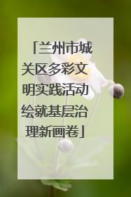兰州市城关区多彩文明实践活动绘就基层治理新画卷