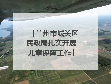 兰州市城关区民政局扎实开展儿童保障工作