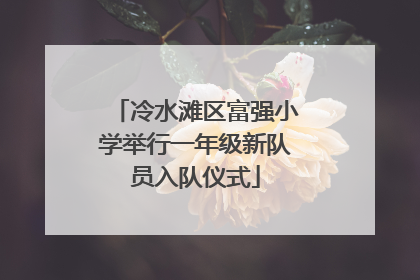 冷水滩区富强小学举行一年级新队员入队仪式