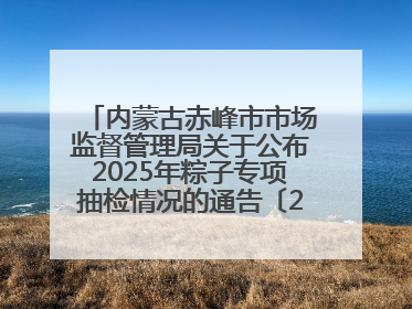 内蒙古赤峰市市场监督管理局关于公布2025年粽子专项抽检情况的通告〔2025〕7号