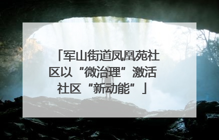 军山街道凤凰苑社区以“微治理”激活社区“新动能”