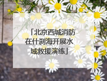 北京西城消防在什刹海开展水域救援演练