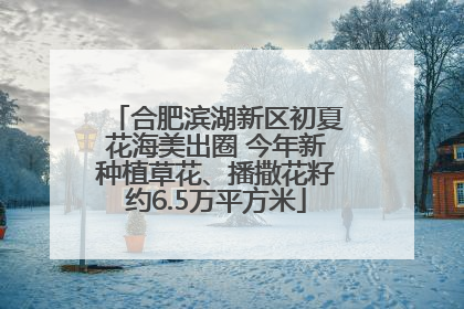 合肥滨湖新区初夏花海美出圈 今年新种植草花、播撒花籽约6.5万平方米