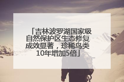 吉林波罗湖国家级自然保护区生态修复成效显著，珍稀鸟类10年增加5倍