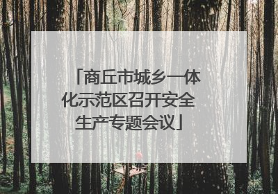 商丘市城乡一体化示范区召开安全生产专题会议