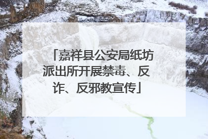 嘉祥县公安局纸坊派出所开展禁毒、反诈、反邪教宣传