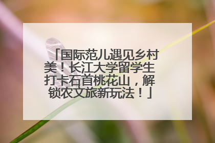 国际范儿遇见乡村美！长江大学留学生打卡石首桃花山，解锁农文旅新玩法！