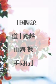国际论道丨跨越山海 携手同行