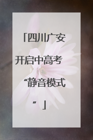 四川广安开启中高考“静音模式”
