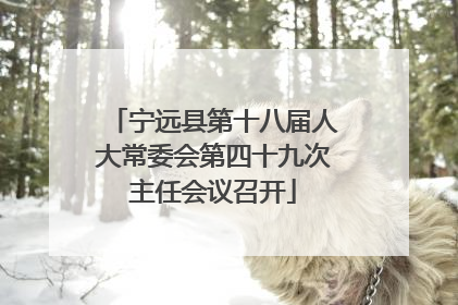 宁远县第十八届人大常委会第四十九次主任会议召开