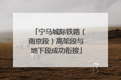宁马城际铁路（南京段）高架段与地下段成功衔接