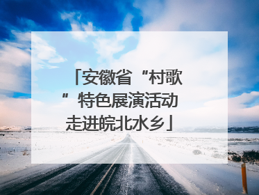 安徽省“村歌”特色展演活动走进皖北水乡