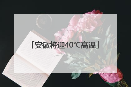 安徽将迎40℃高温