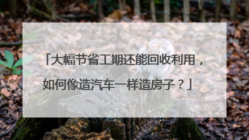 大幅节省工期还能回收利用，如何像造汽车一样造房子？