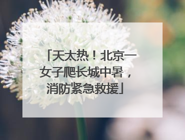 天太热！北京一女子爬长城中暑，消防紧急救援