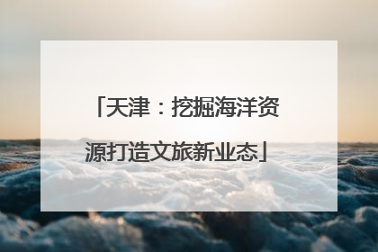 天津：挖掘海洋资源打造文旅新业态