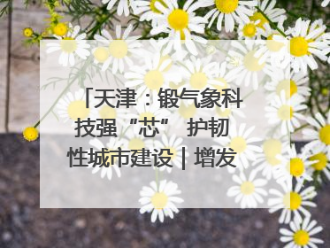 天津：锻气象科技强“芯” 护韧性城市建设｜增发国债气象项目落地见效系列报道
