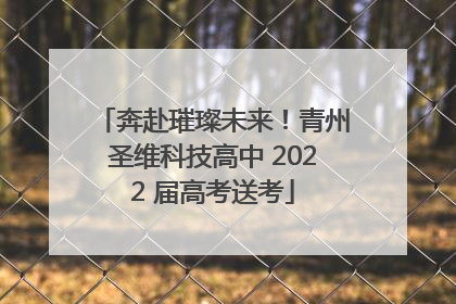 奔赴璀璨未来！青州圣维科技高中 2022 届高考送考