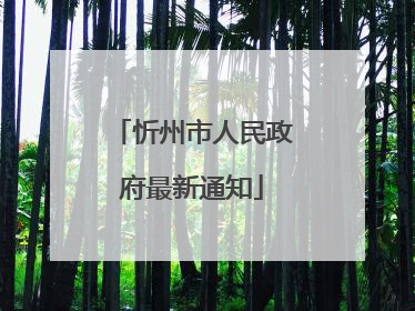 忻州市人民政府最新通知