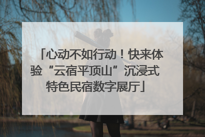 心动不如行动！快来体验“云宿平顶山”沉浸式特色民宿数字展厅