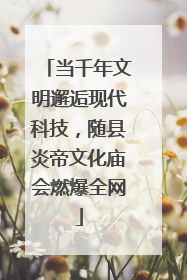 当千年文明邂逅现代科技，随县炎帝文化庙会燃爆全网