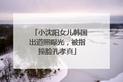 小沈阳女儿韩国出道照曝光，被指撞脸孔孝真