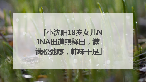 小沈阳18岁女儿NINA出道照释出，满满松弛感，韩味十足