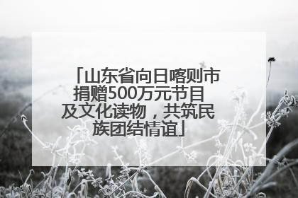 山东省向日喀则市捐赠500万元节目及文化读物，共筑民族团结情谊