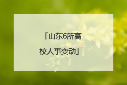 山东6所高校人事变动