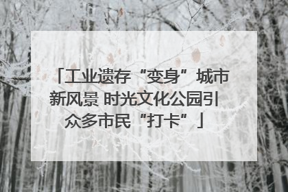工业遗存“变身”城市新风景 时光文化公园引众多市民“打卡”