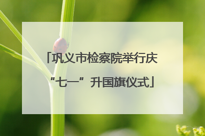 巩义市检察院举行庆“七一”升国旗仪式