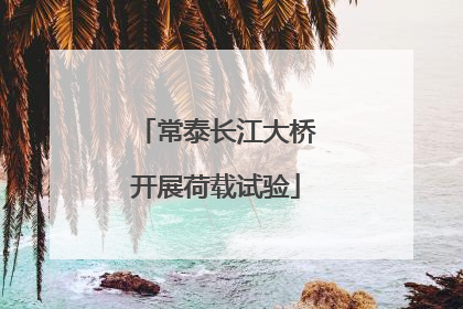 常泰长江大桥开展荷载试验