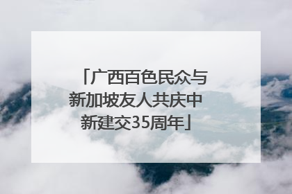 广西百色民众与新加坡友人共庆中新建交35周年