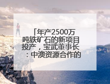 年产2500万吨铁矿石的新项目投产，宝武董事长：中澳资源合作的里程碑