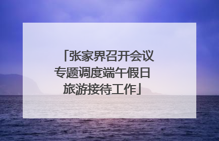 张家界召开会议专题调度端午假日旅游接待工作