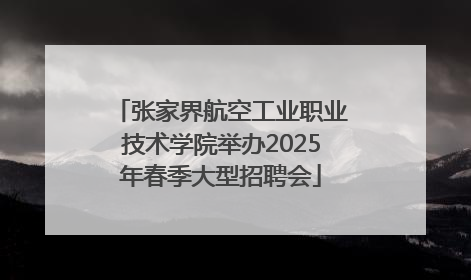 张家界航空工业职业技术学院举办2025年春季大型招聘会