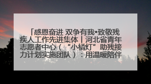 感恩奋进 双争有我•致敬残疾人工作先进集体丨河北省青年志愿者中心（“小橘灯”助残接力计划实施团队）：用温暖陪伴，守护特殊孩子成长