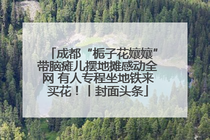 成都“栀子花孃孃”带脑瘫儿摆地摊感动全网 有人专程坐地铁来买花！丨封面头条