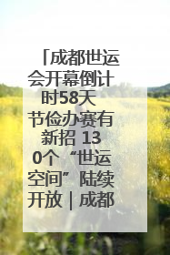成都世运会开幕倒计时58天 节俭办赛有新招 130个“世运空间”陆续开放｜成都发展