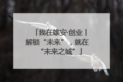 我在雄安·创业丨解锁“未来”，就在“未来之城”