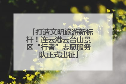 打造文明旅游新标杆！连云港云台山景区“行者”志愿服务队正式出征