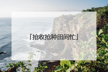 抢收抢种田间忙