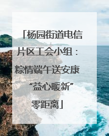杨园街道电信片区工会小组：粽情端午送安康 “益心暖新”零距离