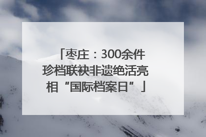 枣庄：300余件珍档联袂非遗绝活亮相“国际档案日”