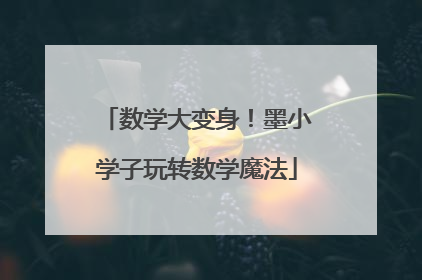 数学大变身！墨小学子玩转数学魔法