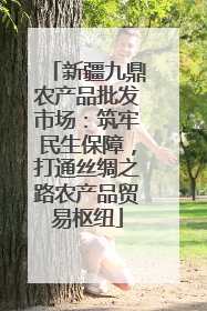 新疆九鼎农产品批发市场：筑牢民生保障，打通丝绸之路农产品贸易枢纽