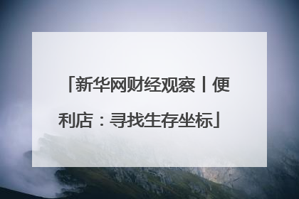 新华网财经观察丨便利店：寻找生存坐标
