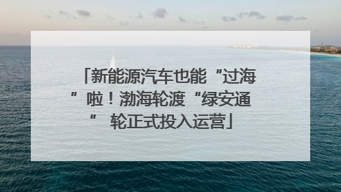 新能源汽车也能“过海”啦！渤海轮渡“绿安通” 轮正式投入运营